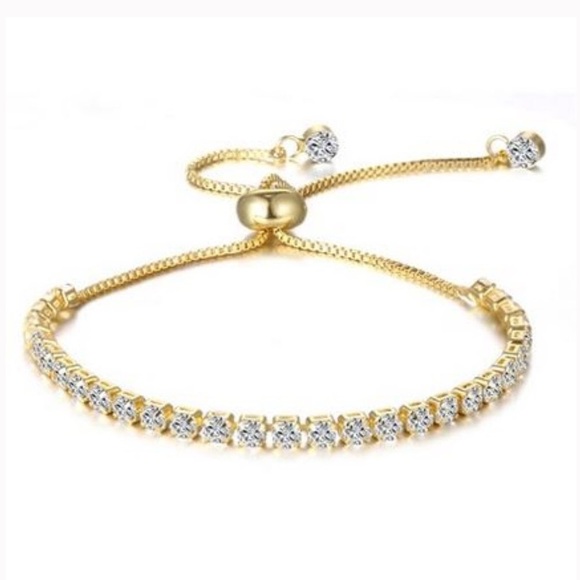 New Swarovski Tennis Slider Bracelets, silver or gold - Picture 3 of 4